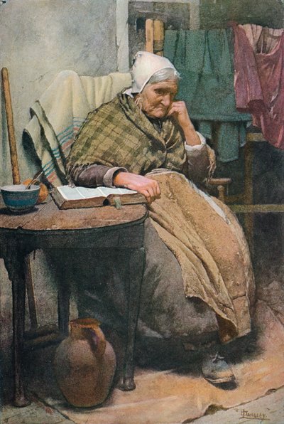 Eine alte kornische Frau, ca. 1880, 1906 von Walter Langley
