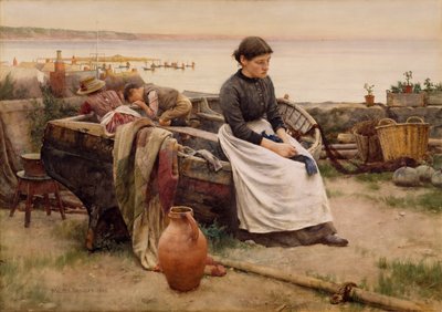 "Aber oh für die Berührung einer verschwundenen Hand", 1888 von Walter Langley