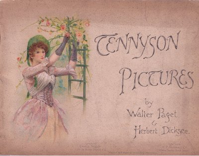 Titelseitengestaltung (Die Maikönigin), Illustration aus Tennyson Pictures, veröffentlicht von E P Dutton & Co, ca. 1900 (Farblitho) von Walter Paget