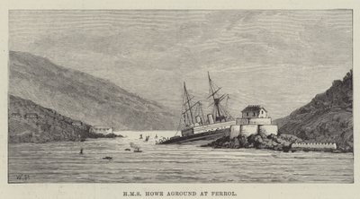 HMS Howe auf Grund gelaufen bei Ferrol von Walter Paget