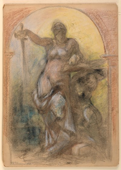Entwurf für eine Wanddekoration von Walter Shirlaw