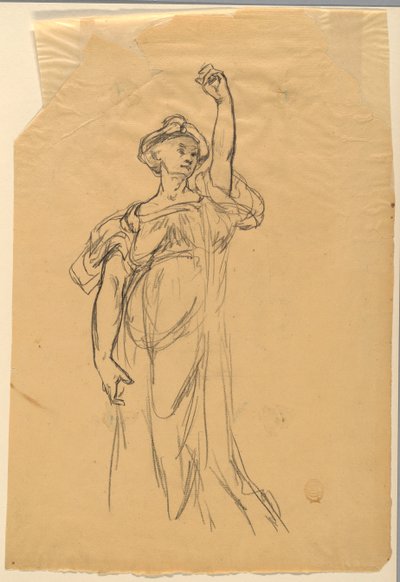 Studie einer Figur mit erhobenem Arm von Walter Shirlaw