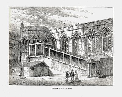 Crosby Hall im Jahr 1790 von Walter Thornbury