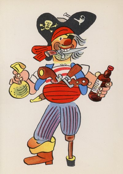 Figuren aus Kinderbüchern: Long John Silver von Walter Trier