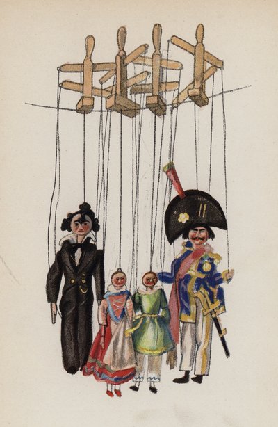 Altes Spielzeug, bemalt von Walter Trier von Walter Trier
