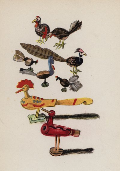Altes Spielzeug bemalt von Walter Trier von Walter Trier