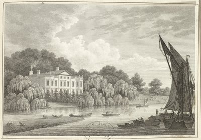 Landhaus mit See und Booten von Walter Williams