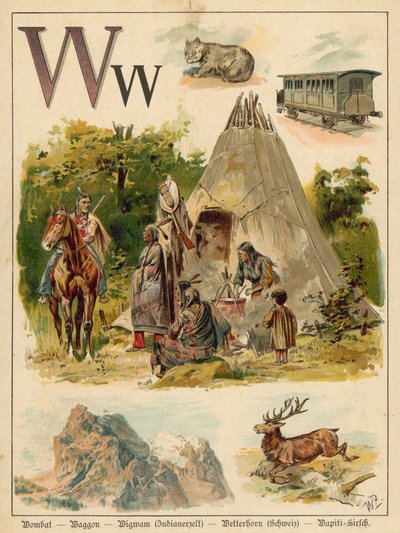 Buchstabe W (Chromolithographie) von Walter Zweigle
