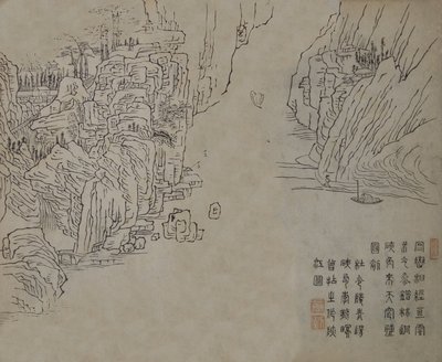 Blatt aus dem Handbuch der Malerei des Senfkorn-Gartens Jieziyuan huazhuan von Wang Gai