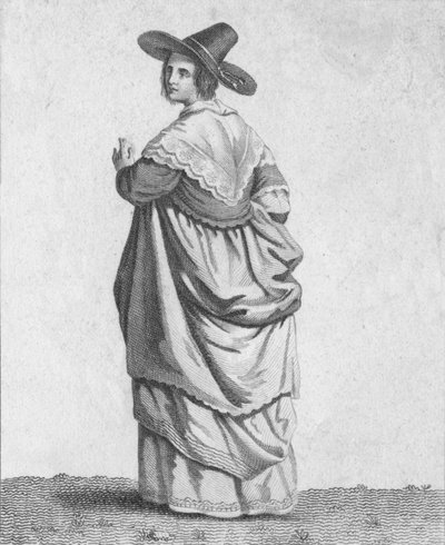 Die Frau eines Kaufmanns - Kleidung angesehener Bürger im Jahr 1640, 1807 von Warren