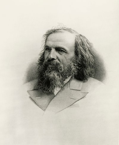 Porträt von Dmitri Iwanowitsch Mendelejew von Warwick (after) Brookes
