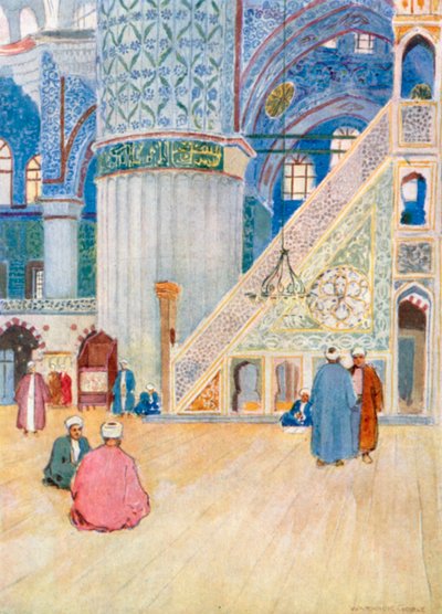 Innenansicht der Moschee des Sultans Ahmed I. von Warwick (after) Goble