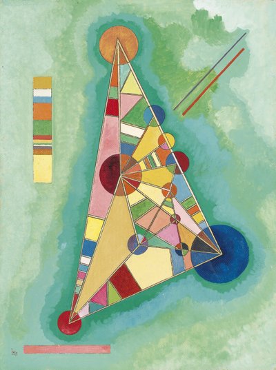 Farbenfroh im Dreieck von Wassily Kandinsky