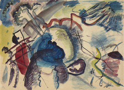 Entwurf zum Bild mit weißem Rand, 1913 von Wassily Kandinsky