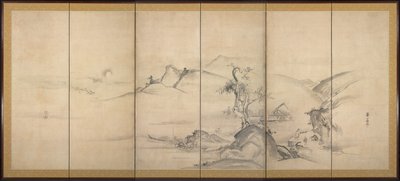 Acht Ansichten der Xiao- und Xiang-Flüsse von Watanabe Shiko