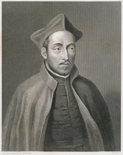 Ignatius von Loyola, graviert von W. Holl, aus Weltreligion, veröffentlicht von A. Fullarton & Co. von Weirix