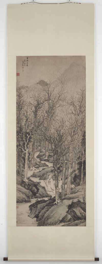 Erhabene Gelehrte in einem winterlichen Wald von Wen Zhengming