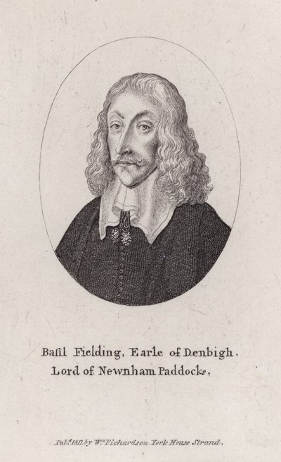 Basil Feilding, 2. Earl of Denbigh, englischer Diplomat, Politiker und Parlamentarischer Soldat im Bürgerkrieg (Stich) von Wenceslaus (after) Hollar