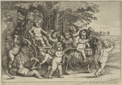 Prozession von Bacchanten und Jungen auf Ziegen von Wenceslaus Hollar (rejected attribution)