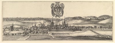 Ansbach und Coburg, Ansicht von zwei Ansichten a&b, 1625-77 von Wenceslaus Hollar