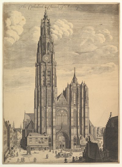 Antwerpener Kathedrale Prospectvs Tvrris Ecclesiæ Cathedralis, 1649 von Wenceslaus Hollar