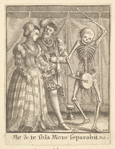 Brautpaar, aus dem Totentanz, 1651 von Wenceslaus Hollar
