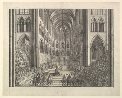 Krönungsprozession von Karl II., 1662 von Wenceslaus Hollar