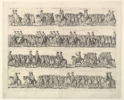 Krönungsprozession von Karl II. durch London, 1662 von Wenceslaus Hollar