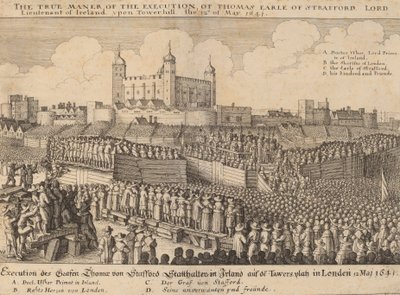 Hinrichtung von Thomas Wentworth, 1641 von Wenceslaus Hollar
