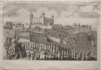 Hinrichtung des Earl of Strafford, 1641 von Wenceslaus Hollar