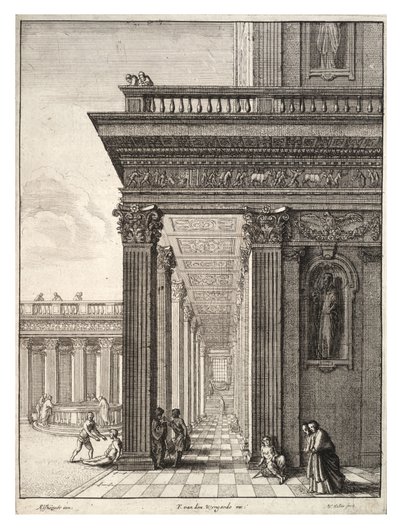 Heilung der Lahmen (nach Adam Elsheimer) von Wenceslaus Hollar