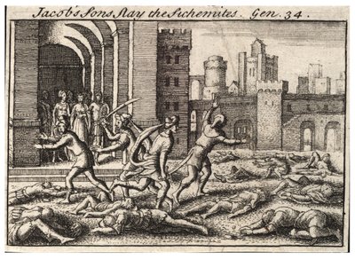 Jakobs Söhne töten die Schechemiten (Zustand 2) von Wenceslaus Hollar