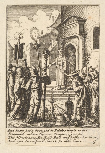 Jesus vor Pilatus, 1625-77 von Wenceslaus Hollar