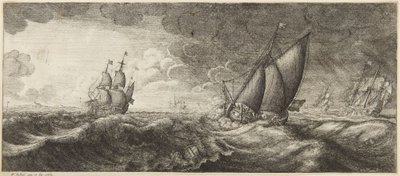 Marine im Sturm von Wenceslaus Hollar