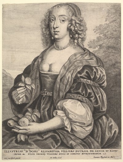Mary Villiers, Herzogin von Lennox und Richmond, 1625-77 von Wenceslaus Hollar