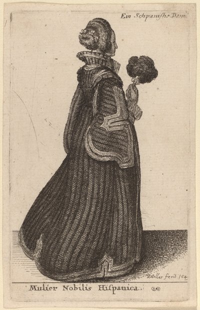 Spanische Edeldame von Wenceslaus Hollar