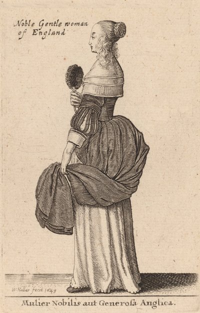 Mulier Nobilis aut Generosa Anglica, 1643 von Wenceslaus Hollar