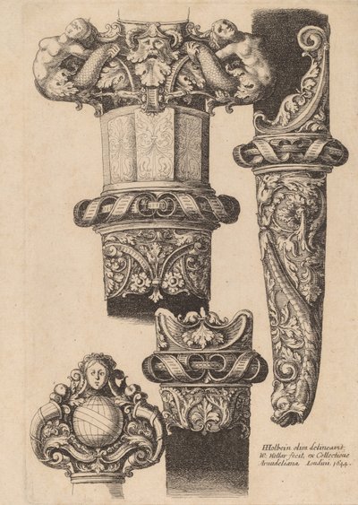 Ornamentation für einen Dolch und eine Scheide von Wenceslaus Hollar