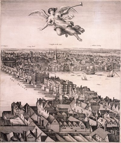 Panoramablick auf London, ca. 1670 von Wenceslaus Hollar