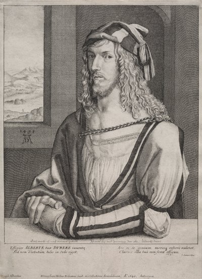Porträt von Albrecht Dürer im Alter von 26 Jahren von Wenceslaus Hollar