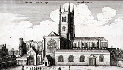 Die Kathedrale St. Saviour und St. Mary Overie, Southwark von Wenceslaus Hollar