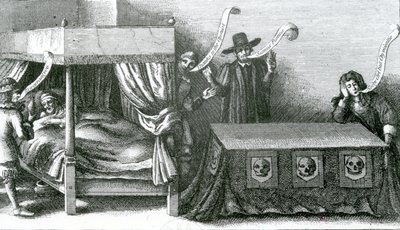 Der Tod von König Jakob I., 1625 von Wenceslaus Hollar