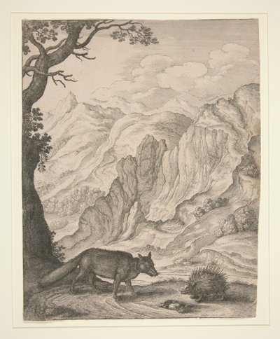 Der Fuchs und das Stachelschwein, aus dem Buch Aesopic
