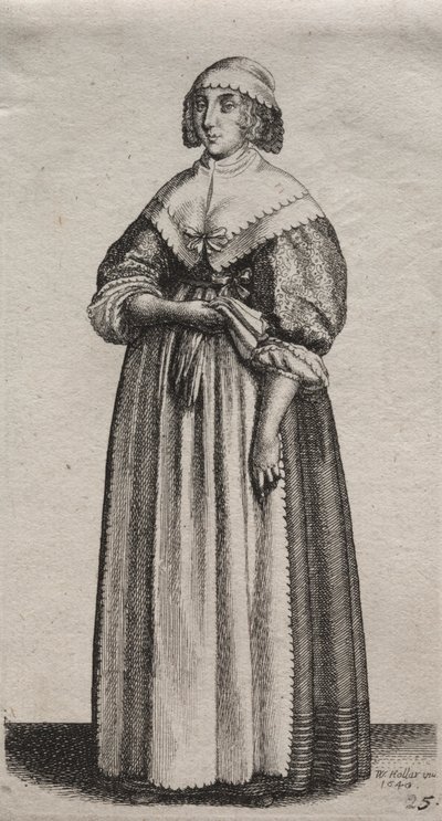 Die verschiedenen Gewohnheiten englischer Frauen, von der Adligen bis zur Landfrau..., 1640 von Wenceslaus Hollar