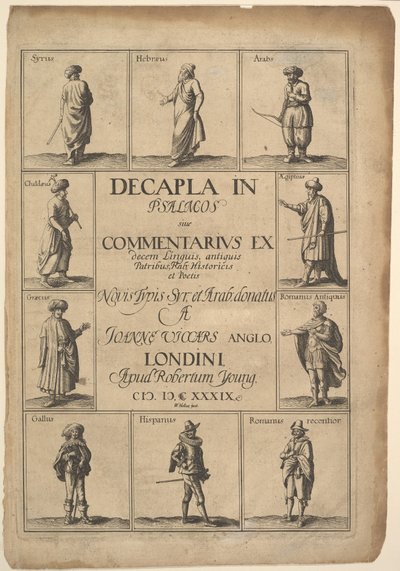 Titelseite: Decapla in Psalmos, 1639 von Wenceslaus Hollar