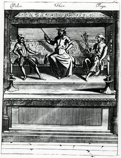 Woden, Thor und Friga von Wenceslaus Hollar