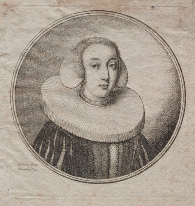 Frau mit einer Mühlstein-Krause von Wenceslaus Hollar