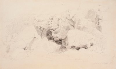 Felsbrocken im Wald von Werner Holmberg