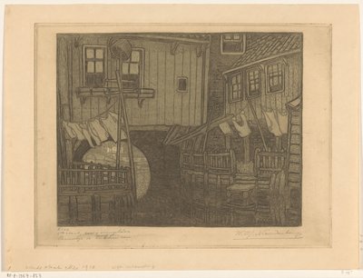Häuser am Hafen von Enkhuizen von Wijnand Otto Jan Nieuwenkamp (signed by artist)