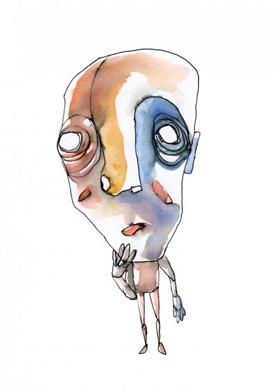 Nachdenkliche abstrakte Figur von Wildemar Doomgriever